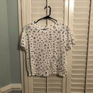 Zara doodle graphic tee